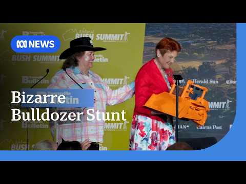 Rinehart gifts Hanson a bulldozer in Elon Musk-inspired stunt | ABC NEWS thumbnail