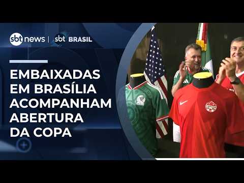 Embaixadas de países-sede em Brasília acompanham abertura da Copa do Mundo | #SBTBrasil thumbnail