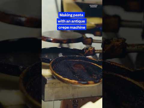 Here's how #pasta is made with an #antique crepe #machine in Brooklyn. #factory #businessowner thumbnail