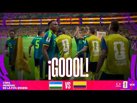 ¡GOL! ¡COLOMBIA ACABA GOLEANDO! | Uzbekistán 1-3 Colombia | Copa Mundial de la FIFA 2026 -J1 Grupo K thumbnail