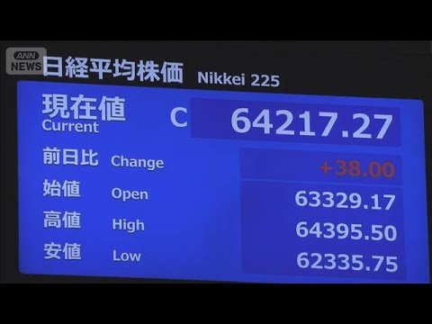 日経平均株価　一時1800円以上の下落　戦闘再開で中東情勢の悪化懸念(2026年6月11日) thumbnail