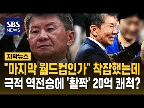"마지막 월드컵인가" 착잡했는데..극적 역전승에 '활짝' 20억 쾌척? (자막뉴스) / SBS thumbnail