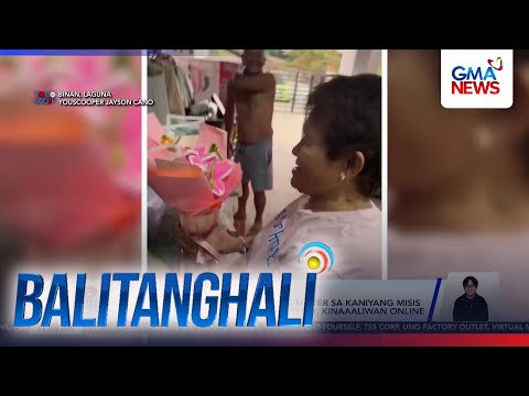 Paghagis sa regalong bouquet ng mister sa kanyang misis sa kanilang 42nd wedding... | Balitanghali thumbnail