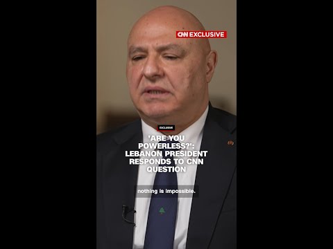 'Are you powerless?': Lebanon president responds to CNN question thumbnail