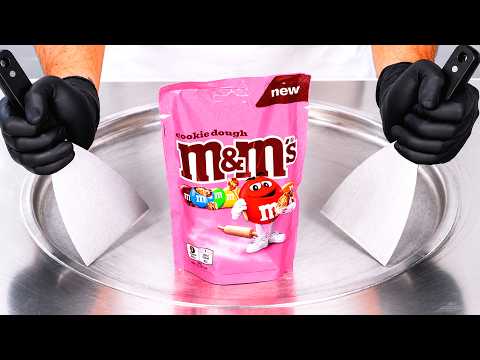 m&m's Cookie Dough - Ice Cream Rolls | ASMR Satisfying thumbnail