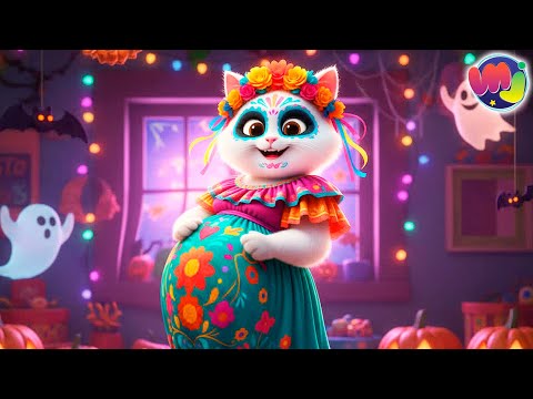 🤰 GATA EMBARAZADA en HALLOWEEN 👻 ¡Nacen GATITOS disfrazados! 🎃 ¡Caricaturas de gatos! thumbnail