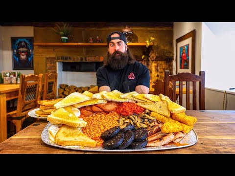 ONLY 18 MINUTES TO FINISH THIS FULL ENGLISH BREAKFAST CHALLENGE! | BeardMeatsFood thumbnail