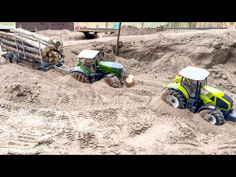 TRACTOR IN BIG TROUBLE! MEGA RC TRUCKS AND TRACTORS COLLECTION thumbnail