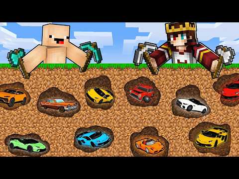 1.000.000$ ZENGİN ARABA VS 1$ FAKİR ARABA YARIŞI 😱 - Minecraft thumbnail