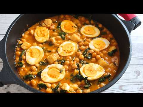 Potaje de garbanzos con espinacas y bacalao thumbnail