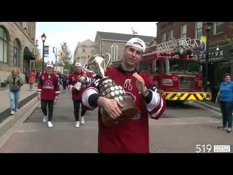 The Cambridge RedHawks Sutherland Cup championship parade thumbnail