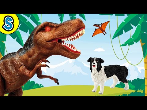 Trex vs Dog | Skyheart's Dinosaurs toys mighty megasaur jurassic world mattel schleich playmobil thumbnail