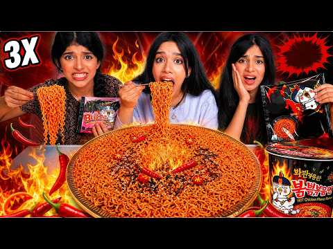 تحدي النودلز الكوري الحار 3X أحر نودلز في العالم 🔥! شفا thumbnail