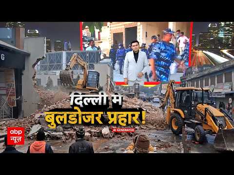 Delhi Bulldozer Action: दिल्ली में 'योगी मॉडल' का प्रहार! | Illegal Encroachment thumbnail