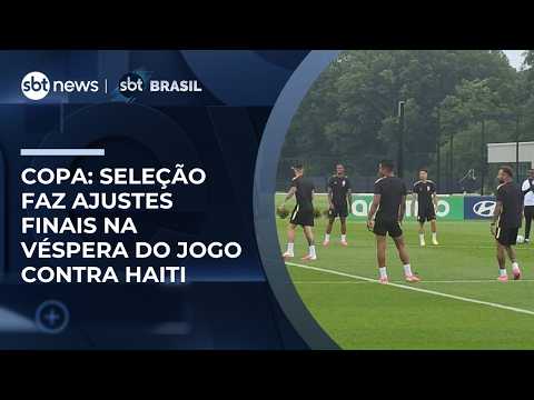Copa: Seleção faz últimos ajustes para jogo contra Haiti; Neymar não viaja com o grupo | #SBTBrasil thumbnail