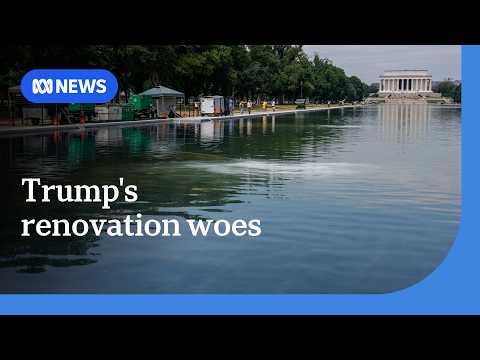 Trump's reflecting pool saga: Algae, peeling paint and finger-pointing | ABC NEWS thumbnail