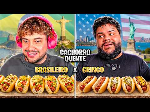 DUELO DE HOT DOGS! (BRASIL x EUA) - React Thiago Quatroque thumbnail
