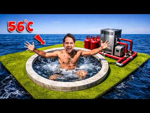 We Built a Floating HOT Pool in Freezing Winter! 🥶🔥 thumbnail