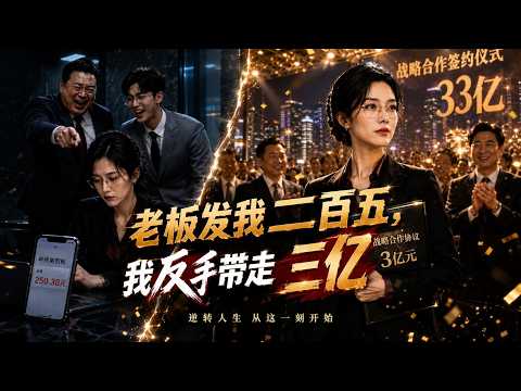【高清全集】《老板发我二百五，我反手带走三亿》 #逆袭 #爱情 #甜宠 #反转 #江山 #热门短剧 #drama #爽剧 #AI短剧 thumbnail