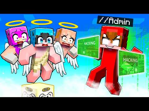 Usé COMANDOS de ADMINISTRADOR en un BLOQUE DE ÁNGEL en Minecraft! thumbnail