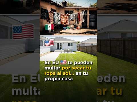 En EU 🇺🇸 te pueden multar por secar tu ropa al sol… en tu propia casa thumbnail