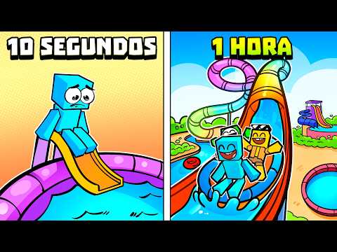 10 Segundos VS 1 Hora Fazendo SUPER PARQUE AQUÁTICO Minecraft! 👾 thumbnail
