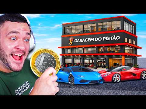 TRANSFORMEI R$1 em uma OFICINA de CARROS de LUXO thumbnail