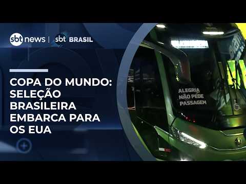 Copa do Mundo: Seleção brasileira embarca para os EUA após goleada em amistoso | #SBTBrasil thumbnail
