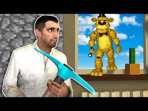 Hiding from FNAF in a Huge MINECRAFT House! (Gmod) thumbnail