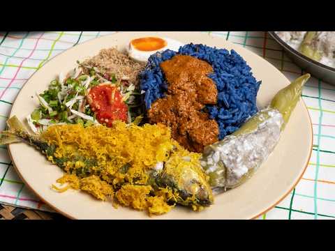 Nasi Kerabu Kelantan Lengkap Dengan Solok Lada, Kuah Tumis & Budu Masak thumbnail