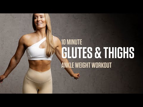 10MIN Glutes & Thighs Workout with Ankle Weights thumbnail