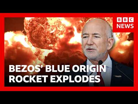 Blue Origin rocket explodes during test in Florida | BBC News thumbnail