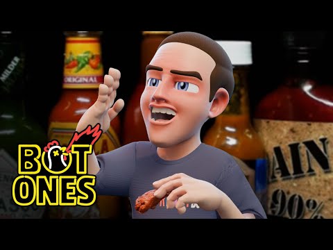 ReactBot Begs for Mercy Eating Hot Ones thumbnail