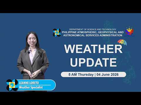 Public Weather Forecast issued at 5:00 AM | June 4, 2026 - Thursday thumbnail