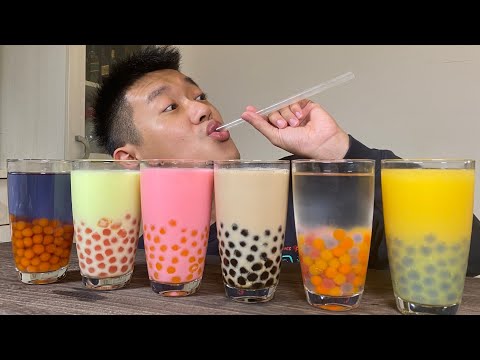 如何製作彩色台灣珍珠奶茶！How to Make Colorful Taiwanese Pearl Milk Tea! thumbnail