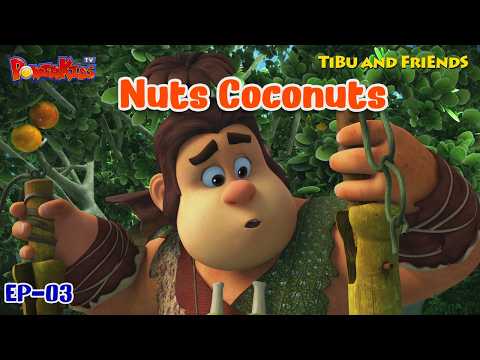 TIBU and Friends | EP 3 Nuts Coconuts | Prehistoric Kids Cartoon ?? | Powerkids TV thumbnail