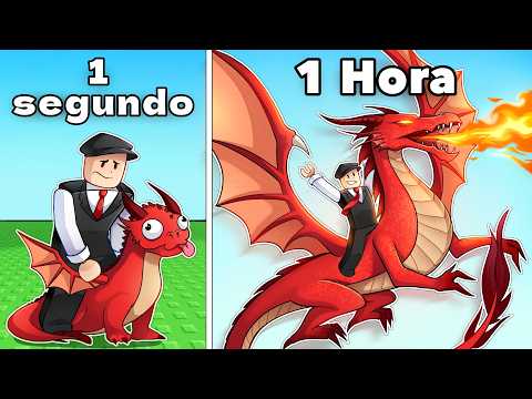 ROBLOX pero CADA SEGUNDO mi DRAGON EVOLUCIONA! thumbnail