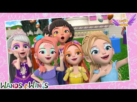 Magical Face Painting Song 🎭👑| Princess Makeover + Ice Cream Song | Kids Rhyme | Wands And Wings thumbnail