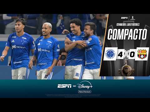 MATHEUS PEREIRA FAZ GOL DE PUSKÁS, CRUZEIRO GOLEIA O BARCELONA-EQU E SE CLASSIFICA | COMPACTO thumbnail