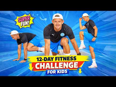 12 Day Fitness Challenge for Kids | Easy Daily Workouts (No Equipment) thumbnail