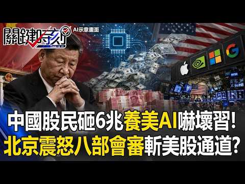 中國股民砸6兆「養美國AI」嚇壞習近平！北京震怒「八部會審」斬美股通道！？【關鍵時刻】張炤和 thumbnail