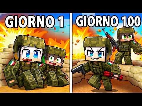 Siamo SOPRAVVISSUTI 100 GIORNI in GUERRA in Minecraft! thumbnail