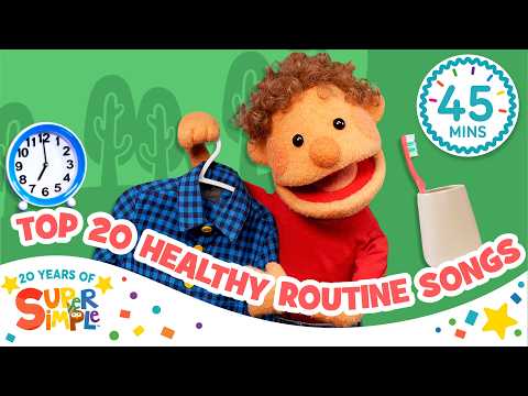 Top 20 Healthy Kids Routines Songs 🧼🪥 | Super Simple’s 20th Anniversary! | Super Simple Songs thumbnail
