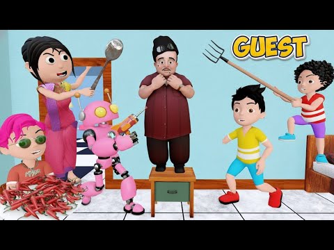 Rohan Robot Ke Ghar Aya Guest | Guest Comedy Video | Pagal Beta | Desi Comedy Video | Cs Bisht Vines thumbnail