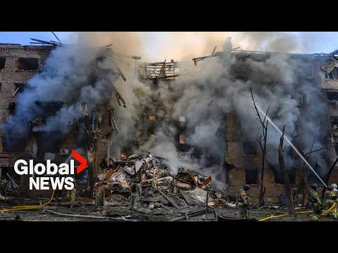Russia launches massive overnight drone attack killing at least 18 in Ukraine thumbnail