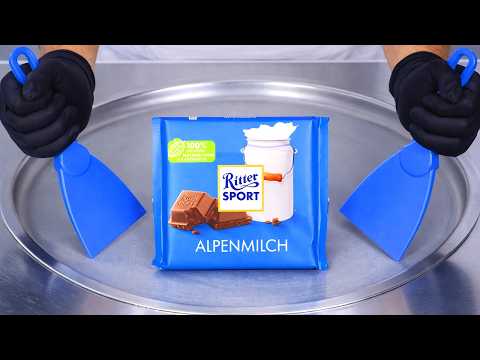 Ritter Sport - Chocolate Ice Cream Rolls | ASMR thumbnail