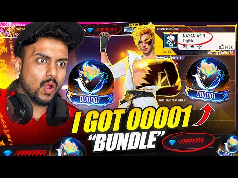 I Got 00001 Badge Bundle ? Rip1000000 Diamonds ?- Garena Free Fire Max  thumbnail