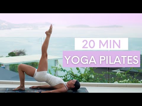 20 MIN SUNSET PILATES YOGA WORKOUT || Feel Good Routine thumbnail