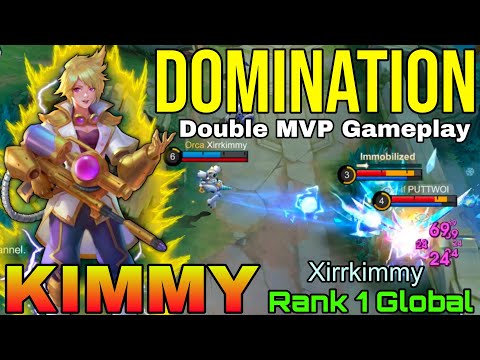 Full Domination Kimmy Double MVP Gameplay - Top 1 Global Kimmy by Xirrkimmy - Mobile Legends thumbnail