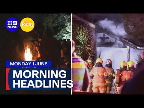 Protesters camp out at Brisbane's Olympic stadium; Fire ravages Melbourne home | 9 News Australia thumbnail